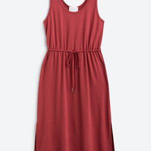 French Grey - Gail Knit Midi Dress - Pink/Burgundy